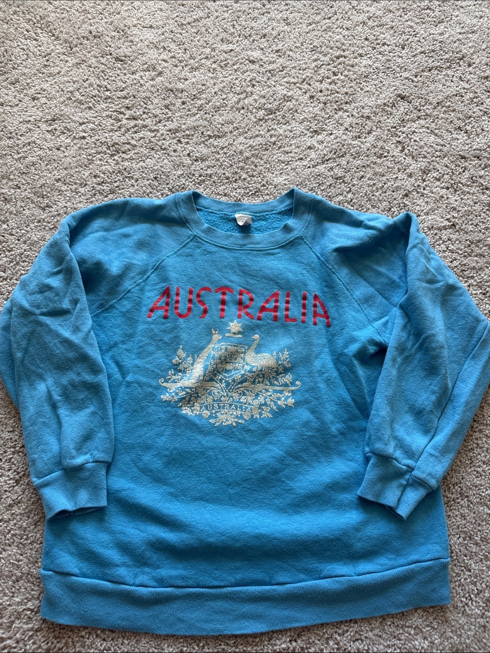 Vintage Blue Australia Graphic Sweatshirt